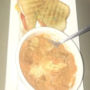 Grilled cheese with tomato soup