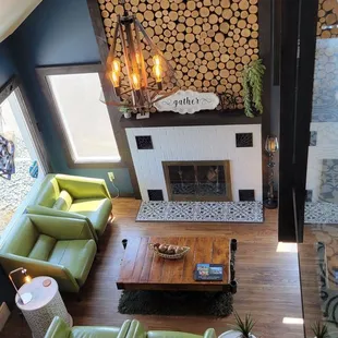 a view of a living room