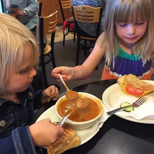 Tomato basil soup was a hit, too - paired with grilled cheese