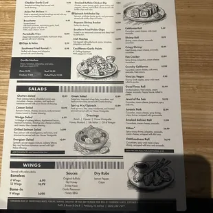 Appetizers / Sushi / Salads