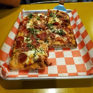 Sweet meat pizza