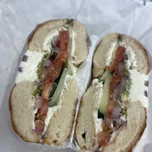 Veggies Bagel Sandwich