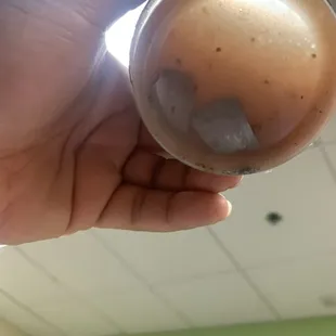 The shards of metal at the bottom, notice also the extremely tiny shards.