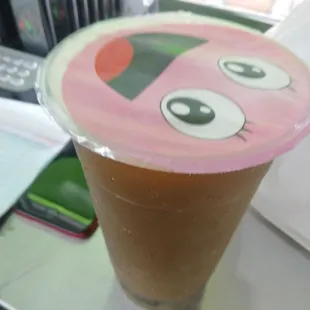 Coffee Boba with tapioca pearls