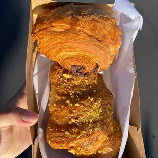 Chocolate Croissant &amp; Pistachio Croissant