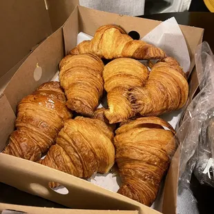 Croissants - crunchy and flaky on the outside, soft and chewy on the inside!