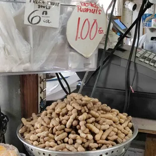 Boiled peanuts are also available