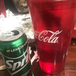 We had to go to our car to get a can of sprite since  the waitress would not come back.