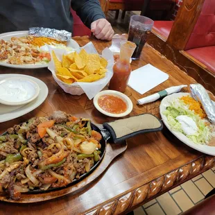 a table full of food