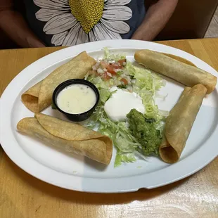 Flautas with ground beef