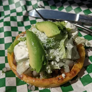 Sope w/ carnitas ($4) - 2 stars. The bottom of the sope was too hard, making it difficult to cut. Meat was too chewy. Sun lunch 2021-09-12