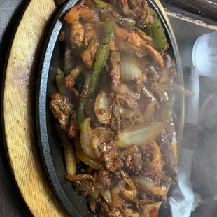 Combo fajitas with chorizo