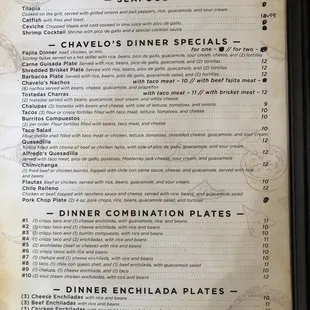 Full menu as of November 2022.
