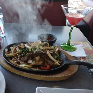 Fajitas!! Love that sizzle