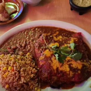 Beef fajita enchiladas. Delicious!