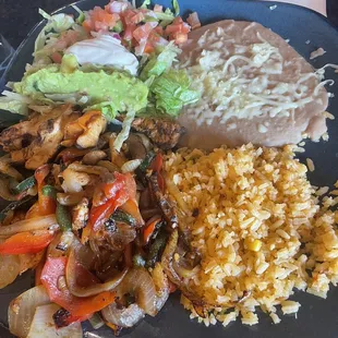 a plate of mexican food