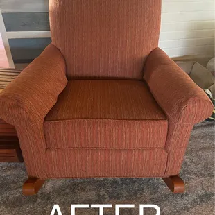 After reupholstering