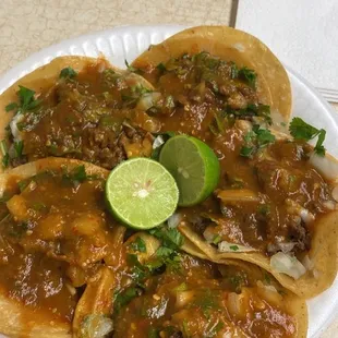a plate of mexican food
