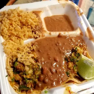 Carne Asada Taco Plate