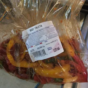 Fajita meat.
