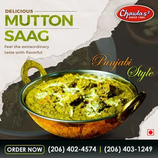 Mutton Saag Punjabi style