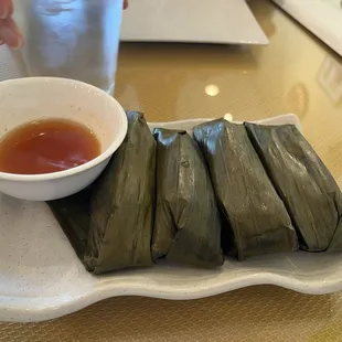 Steamed Tapioca Dumplings Wrapped
