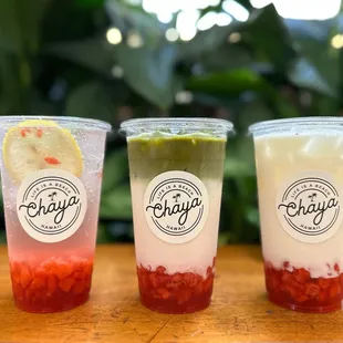 Home made strawberry drinks