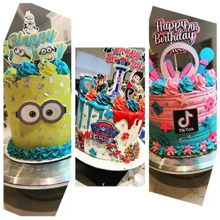 a three tiered birthday cake