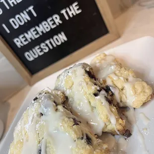 Our homemade Lemon-Blueberry scones!