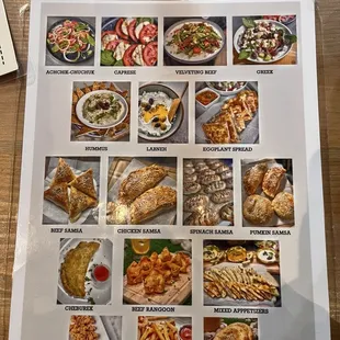 Menu pictures