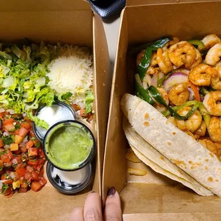 Fajitas to go, missing my rice &amp; beans :(