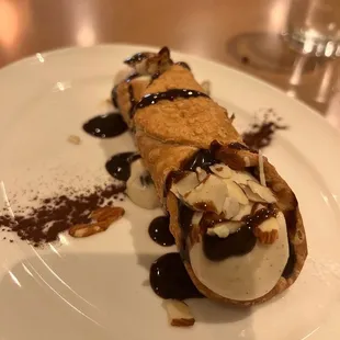 a dessert on a plate