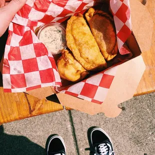 Beef Empanada, Spanish Chorizo Empanada, and Butternut squash empanada
