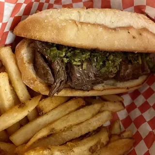 EL VACIO SANDWICH (FLANK STEAK) (w/ Fries)