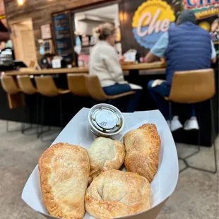 4 Empanadas with Chimichurri Sauce