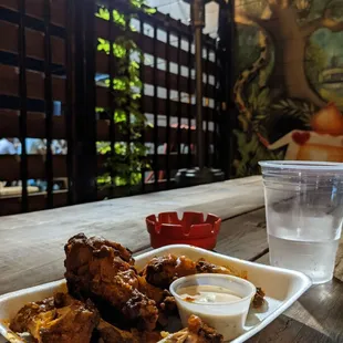 a plate of food on a table