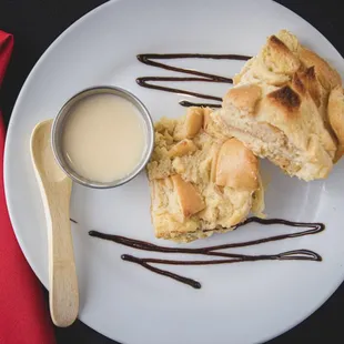 Bread pudding with bourbon sauce