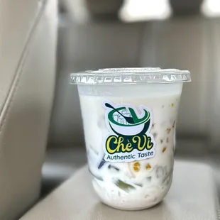 #7 Chè young coconut purple potato ball (chè dừa non khoai dẻo)