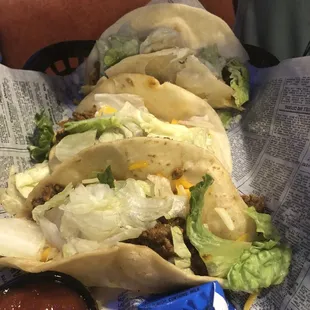 3 for $5 taco tuesdays.  Cheap but pretty terrible.