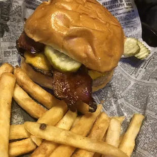 Bacon cheeseburger.  Bombiggitty