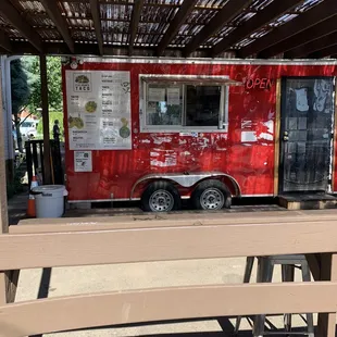 a red food truck