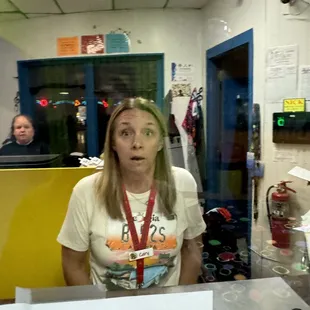 The lady that put her hands on me