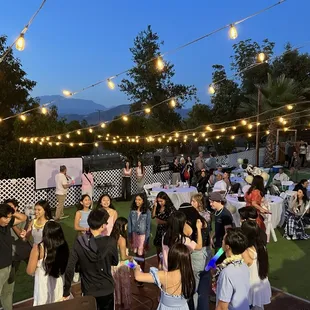 Beautiful summer evening outdoor venue