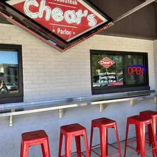 Some of the outdoor seating