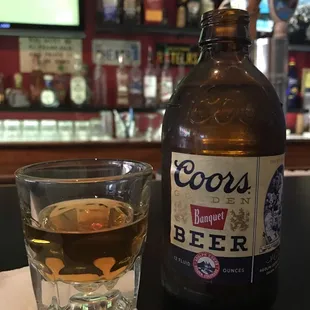 Whiskey and a shot for my cold