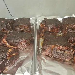 two trays of ribs