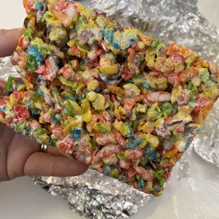 Fruity pebbles rice crispy treat