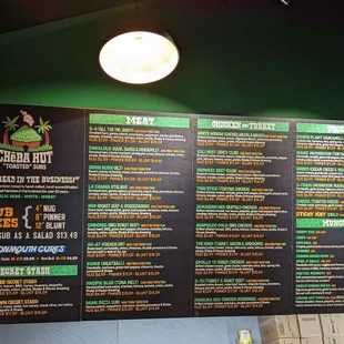 the menu