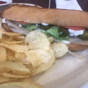 Half Turkey Meats Sub &amp; Original Potato Chips