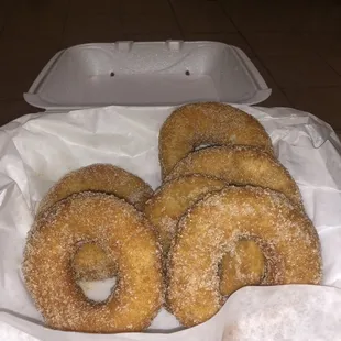 Homemade cinnamon sugar donuts